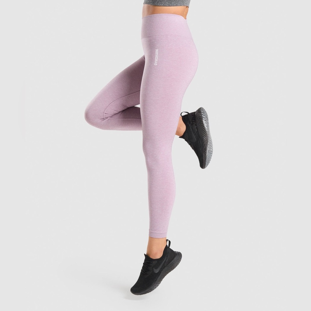 Gymshark adapt marl seamless leggings - size S - purple
